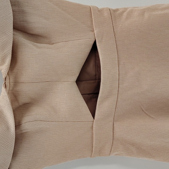 Keepsake pale pink Apollo style mini dress drop shoulder size medium peek a boo - Picture 4 of 7